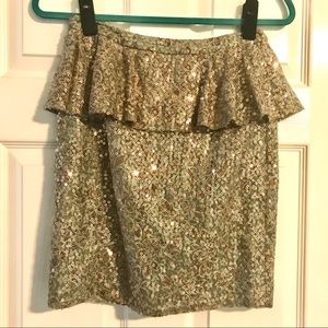 Karlie sequined peplum mini skirt